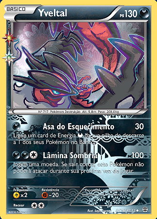 Yveltal (RC16/RC32) - Carta Avulsa Pokemon