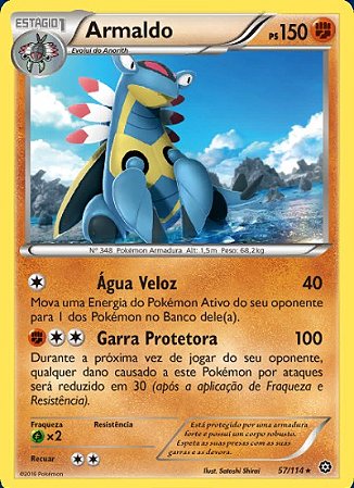 Armaldo (57/114) - Carta Pokemon Avulsa - Planeta Nerd-Geek