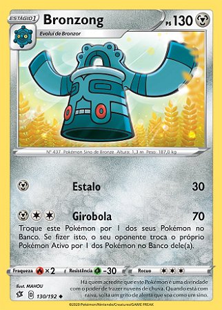 Bronzong (130/192) REV FOIL - Carta Avulsa Pokemon