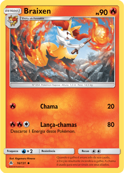 Braixen (16/131) - Carta Avulsa Pokemon