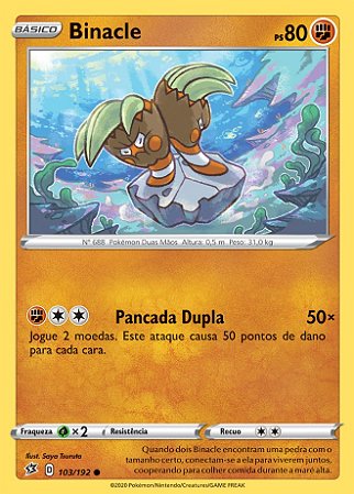 Binacle (103/192) - Carta Avulsa Pokemon