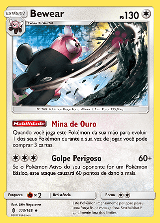 Bewear (113/145) REV FOIL - Carta Avulsa Pokemon