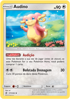 Audino (177/236) - Carta Avulsa Pokemon