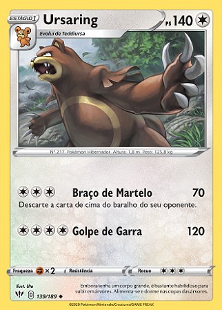 Ursaring (139/189) - Carta Avulsa Pokemon
