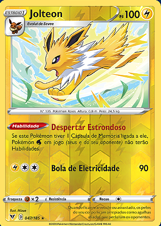 Jolteon (047/185) REV FOIL - Carta Avulsa Pokemon