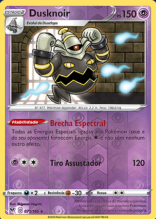 Dusknoir (071/185) REV FOIL - Carta Avulsa Pokemon