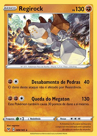 Regirock (089/185) REV FOIL - Carta Avulsa Pokemon