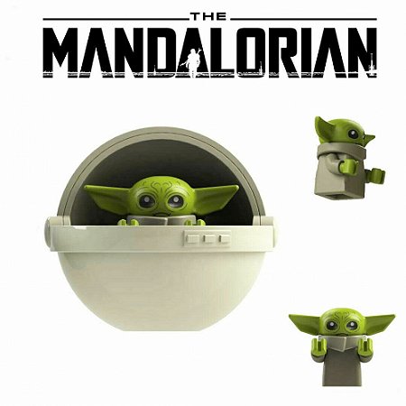 Baby Yoda / Grogu no Berço - Minifigura de Montar Star Wars