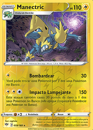 Manectric (59/189) REV FOIL - Carta Avulsa Pokemon