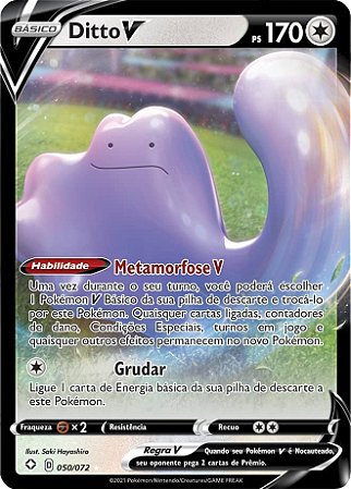 Ditto-V (50/72) - Carta Avulsa Pokemon