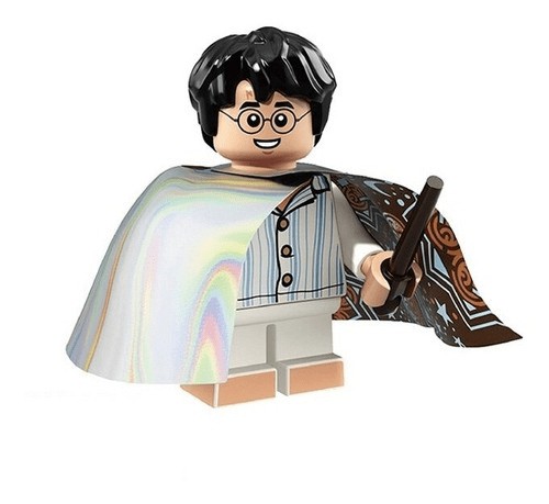 Harry Potter (criança) com Capa da Invisibilidade - Minifigura de Montar HP