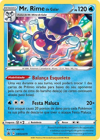 Mr. Rime de Galar / Galarian Mr. Rime (SWSH079) FOIL - Carta Avulsa Pokemon