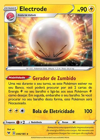 Electrode (046/185) FOIL - Carta Avulsa Pokemon