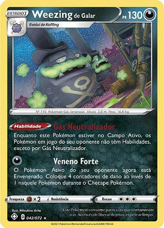 Weezing de Galar / Galarian Weezing (42/72) FOIL - Carta Avulsa Pokemon