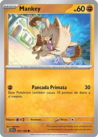 Mankey (107/198) - Carta Avulsa Pokemon