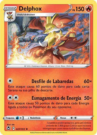 Delphox (027/195) REV FOIL - Carta Avulsa Pokemon