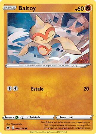 Baltoy (70/159) - Carta Avulsa Pokemon