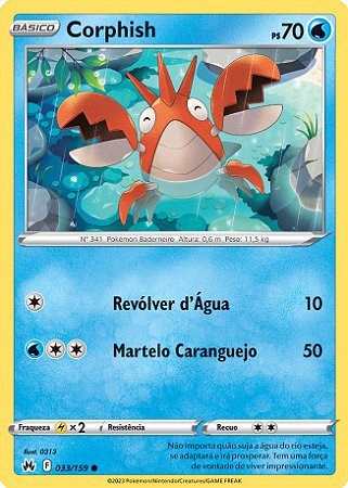Corphish (033/159) - Carta Avulsa Pokemon