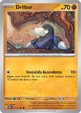 Drilbur (111/197) REV FOIL - Carta Avulsa Pokemon