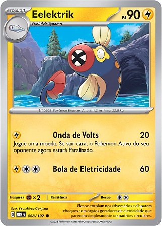 Eelektrik (068/197) - Carta Avulsa Pokemon