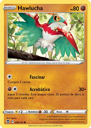 Hawlucha (098/195) REV FOIL - Carta Avulsa Pokemon