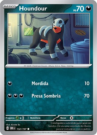 Houndour (132/197) REV FOIL - Carta Avulsa Pokemon