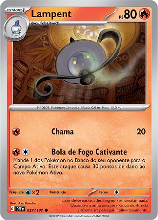 Lampent (037/197) REV FOIL - Carta Avulsa Pokemon
