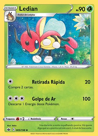 Ledian (5/198) - Carta Avulsa Pokemon