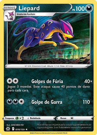 Liepard (078/159) - Carta Avulsa Pokemon