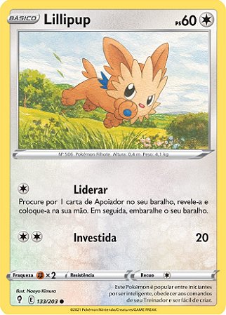 Lillipup (133/203) - Carta Avulsa Pokemon