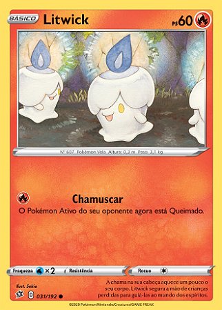 Litwick (31/192) REV FOIL - Carta Avulsa Pokemon