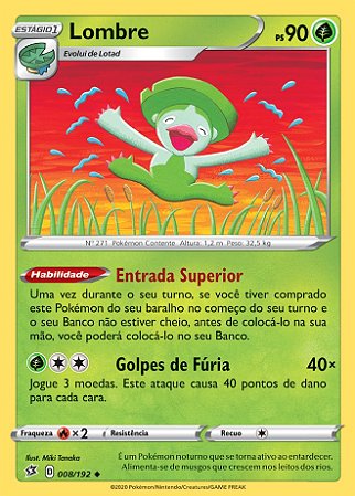 Lombre (8/192) REV FOIL - Carta Avulsa Pokemon