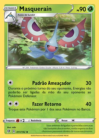 Masquerain (11/192) REV FOIL - Carta Avulsa Pokemon