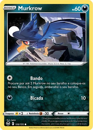 Murkrow (106/195) - Carta Avulsa Pokemon