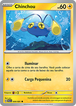 Chinchou (020/091) REV FOIL - Carta Avulsa Pokemon