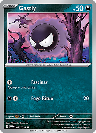 Gastly (055/091) - Carta Avulsa Pokemon