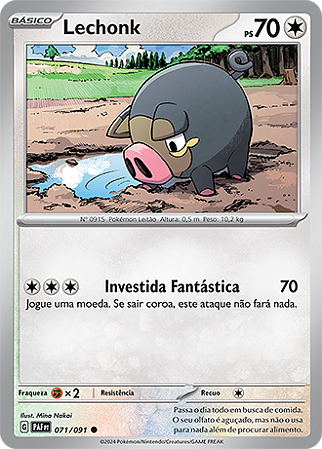 Lechonk (071/091) - Carta Avulsa Pokemon