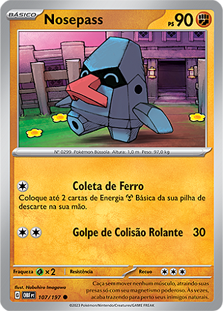 Nosepass (107/197) - Carta Avulsa Pokemon