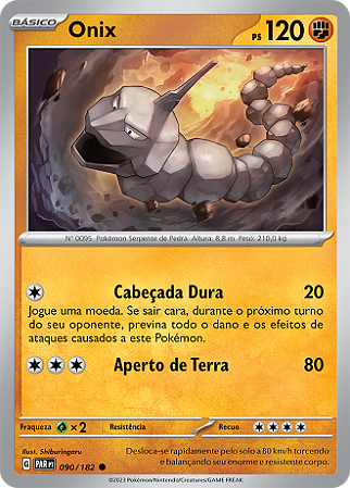 Onix (090/182) - Carta Avulsa Pokemon