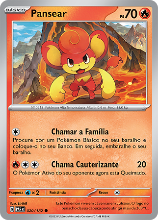 Pansear (020/182) - Carta Avulsa Pokemon