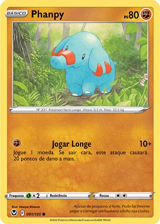 Phanpy (091/195) - Carta Avulsa Pokemon