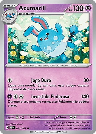 Azumarill (065/162) - Carta Avulsa Pokemon