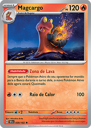 Magcargo (029/162) FOIL - Carta Avulsa Pokemon