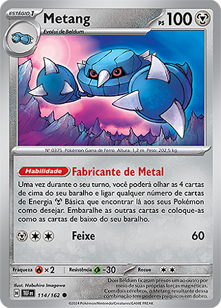 Metang (114/162) - Carta Avulsa Pokemon