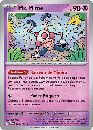 Mr. Mime (122/165) REV FOIL - Carta Avulsa Pokemon
