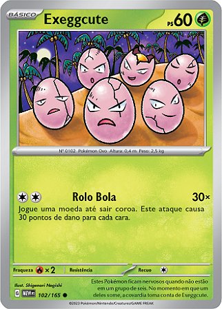 Exeggcute (102/165) REV FOIL - Carta Avulsa Pokemon