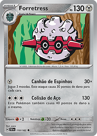 Forretress (110/162) - Carta Avulsa Pokemon