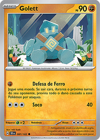 Golett (087/162) REV FOIL - Carta Avulsa Pokemon