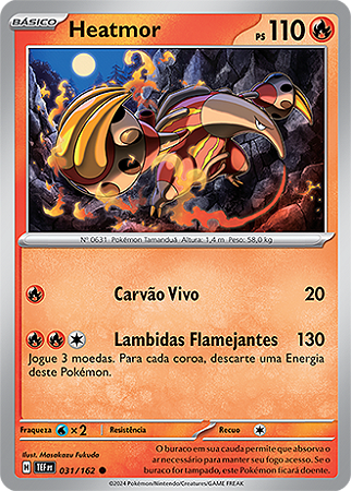 Heatmor (031/162) REV FOIL - Carta Avulsa Pokemon