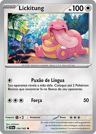 Lickitung (124/162) - Carta Avulsa Pokemon